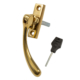 Peardrop Espagnolette Fastener Unlacquered Brass - unlacquered-brass - right-handed