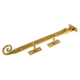 Monkey Tail Unlacquered Brass Window Stay