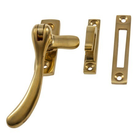 Peardrop fastener unlacquered brass