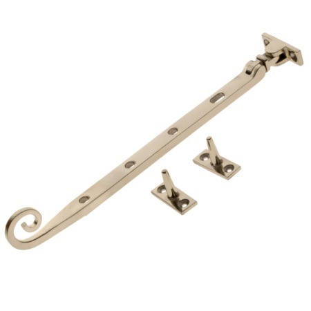 Spiral 10" Window Stay Polished Brass