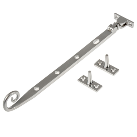 Satin Chrome 10" Window stay Spiral