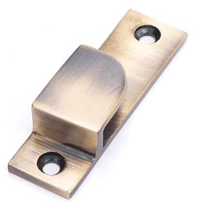 Forged Non Locking Keep for Straight Arm Fastener - Light Antique Brass