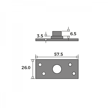 Concealed Central Pivot Set Plate Dimensions