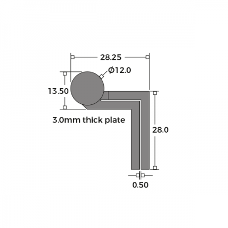 Cranked Large Washered Storm Proof Hinge 100mm Dimensions