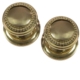 Beaded Internal Door Knob (Pair) - polished-brass