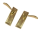 Swirl Internal Door Handle (Pair) - latch-set - polished-brass