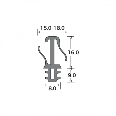 Direct Fit Parting Bead with Double Flipper Dimensions