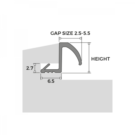 Easy Insertion Weatherseal R Series Dimensions