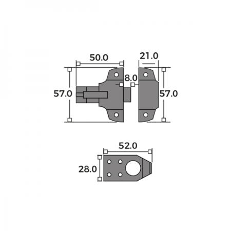 Fanlight Catch Dimensions