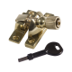 Locking Luxury Forged Narrow Brighton Fastener - polished-brass