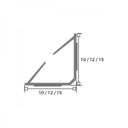 Harmony® Acoustic Corner Seal Dimensions