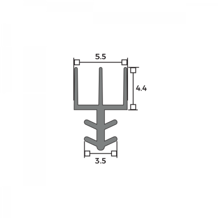 Harmony® Acoustic Trident Seal Dimensions