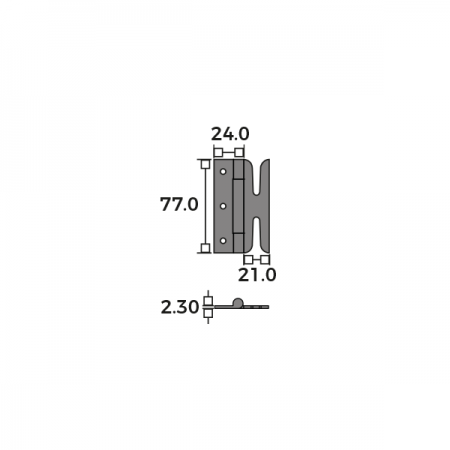 Heavy Duty Simplex Hinges Dimensions