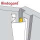 Kindagard Finger Guard For Doors - hinge-guard-white