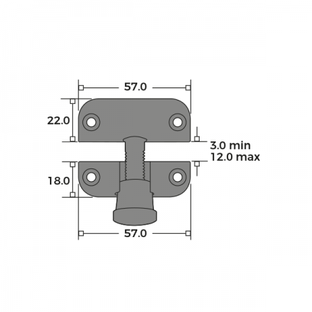 Luxury Forged London Pattern Brighton Fastener Dimensions