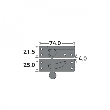 Quadrant Arm Fastener Large Dimensions