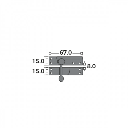 Quadrant Arm Fastener Small Dimensions