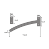 Quadrant Arm Stay Dimensions