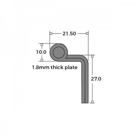 Rebated Storm Hinge Dimensions