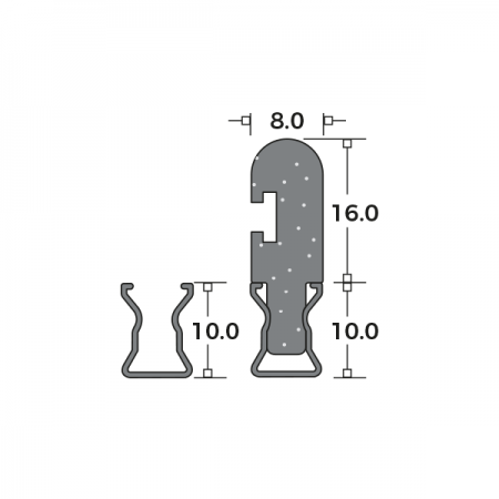 Reddiclip Parting Bead with Channel Dimensions