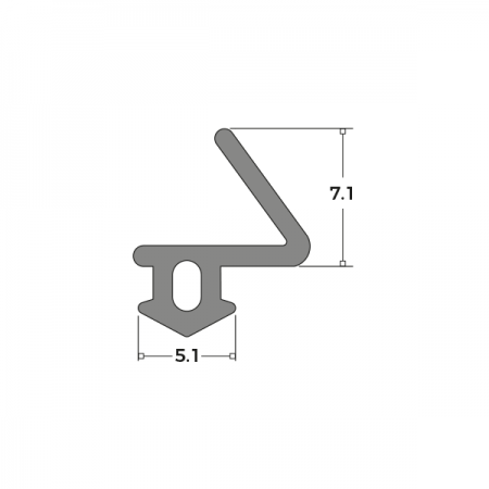 Reddiglaze Flipper Seals EPDM Dimensions