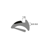 Reddiglaze Wedge Tear Off Seals 553691 Dimensions