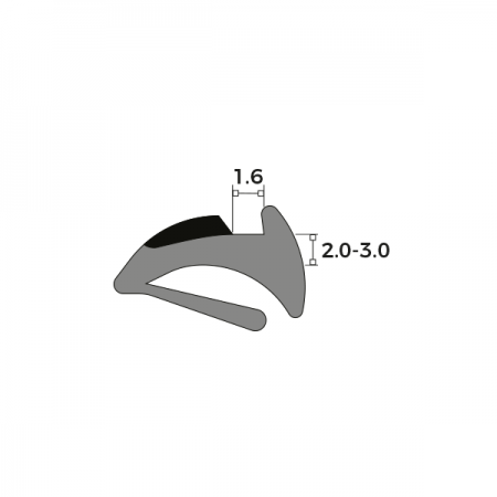 Reddiglaze Wedge Tear Off Seals 553691 Dimensions