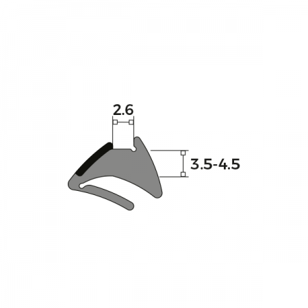 Reddiglaze Wedge Tear Off Seals 663101 Dimensions