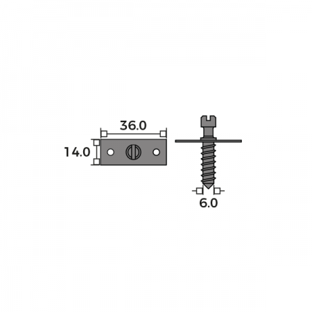 Simplex Hinge Screw Dimensions