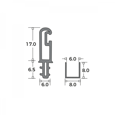 Slimline Bead and Channel Dimensions