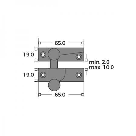 Straight Arm Fastener Dimensions