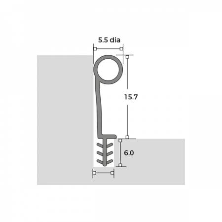 Timber Bubble Seals 16mm Dimensions