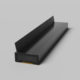 Intumescent Strips - Fire and Smoke with Side Flipper - black - 10-x-4mm