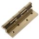 Cranked Large Washered Storm Proof Hinge - 100mm - polished-brass