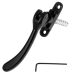 Peardrop Espagnolette Security Handle - Black Slimline - right-handed