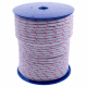 Red Fleck Waxed Sash Cord - 8mm-diameter - 100m-coil