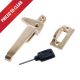 Straight Fastener - right-handed-locking - polished-brass