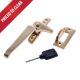 Straight Fastener - left-handed-locking - polished-brass