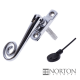 Luxury Forged Spiral End Espagnolette Security Handle - Slimline - left-handed - polished-chrome