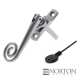 Luxury Forged Spiral End Espagnolette Security Handle - Slimline - left-handed - satin-chrome