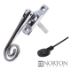 Luxury Forged Spiral End Espagnolette Security Handle - Slimline - right-handed - polished-chrome