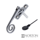 Luxury Forged Spiral End Espagnolette Security Handle - Slimline - right-handed - satin-chrome