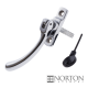 Luxury Forged Ball End Espagnolette Security Handle - Slimline - left-handed - polished-chrome