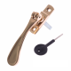 Luxury Forged Spoon End Espagnolette Security Handle - Slimline - right-handed - polished-brass