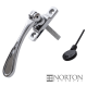 Luxury Forged Spoon End Espagnolette Security Handle - Slimline - right-handed - polished-chrome