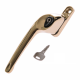Maxim Security Handles - left-handed - polished-brass