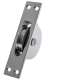 Kensington Forged Sash Pulley Square end curved wheel - polished-chrome