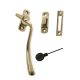 Luxury Forged Cranked Ball End Cockspur Fastener - right-handed - polished-brass