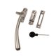 Luxury Forged Cranked Ball End Cockspur Fastener - right-handed - satin-chrome