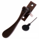 Luxury Forged Spoon End Espagnolette Security Handle - Traditional - left-handed - antique-bronze